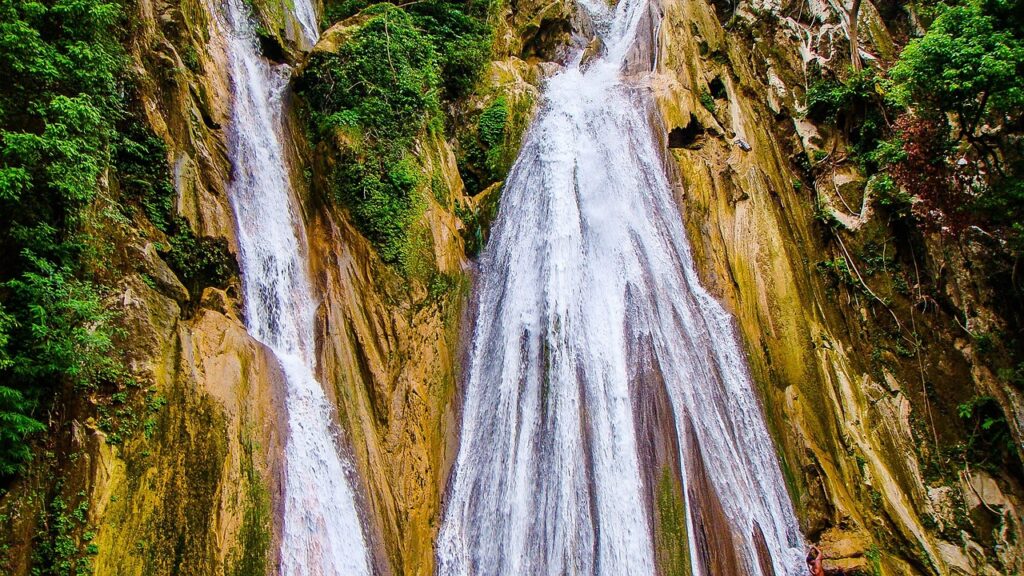 waterfall, mussorie, nature