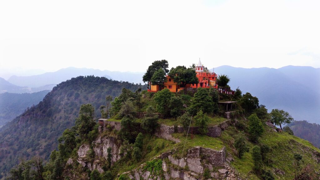 temple, building, mountain