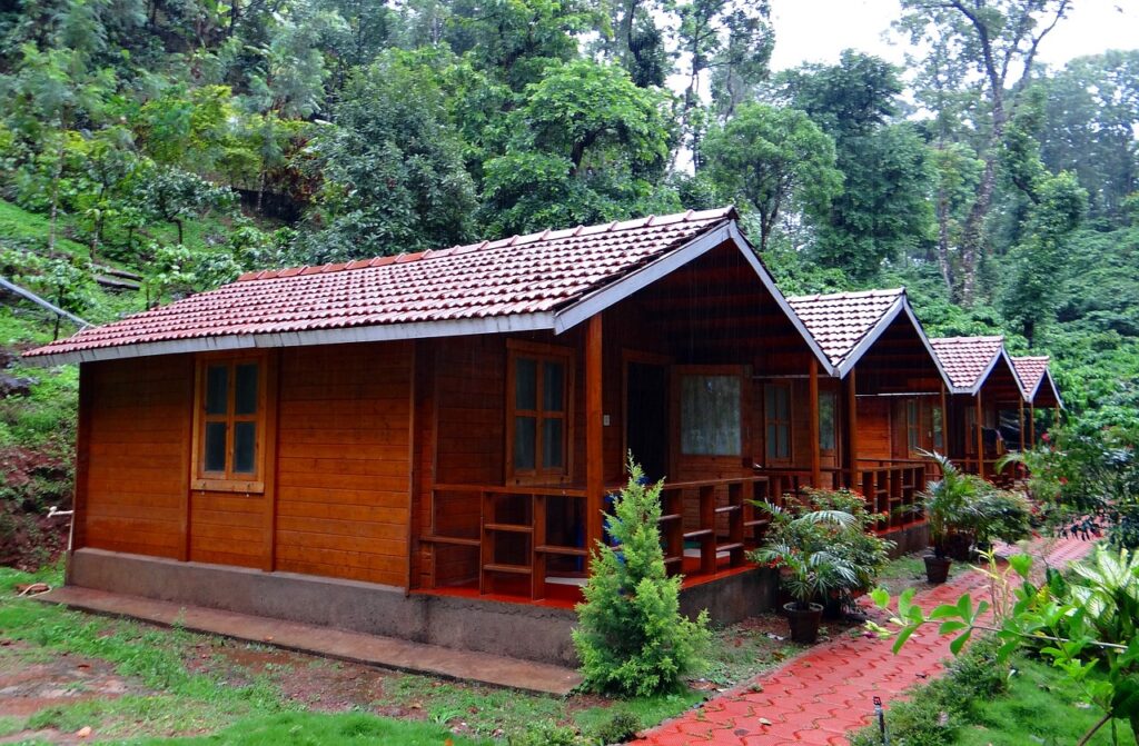 log huts, wood cabin, homestay