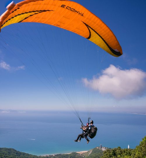 Experience the thrill of paragliding over a stunning ocean view. Perfect for adventure seekers.